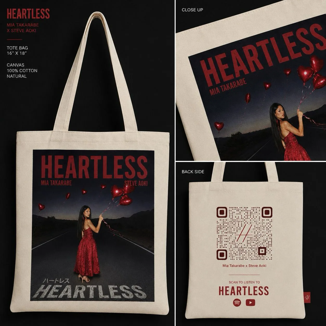 Heartless campaign merch